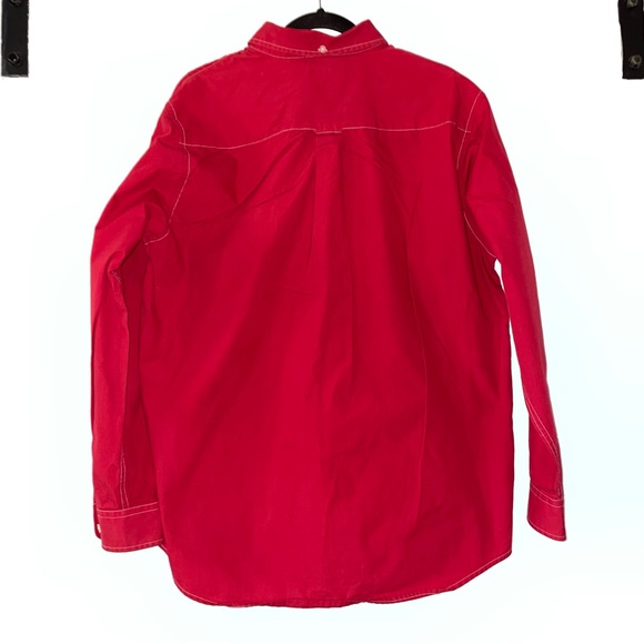 Jantzen Mens Dress Shirt mens size large red button down cowboy western holiday - Picture 8 of 12